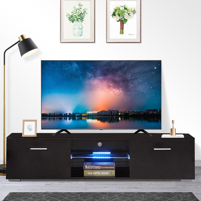 Ameriwood Home Edgewood Tv Console With Fireplace 60 Black