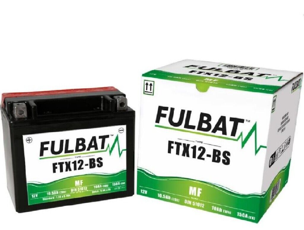 Bateria Moto Fulbat FTX12-BS | YTX12-BS | BTX12-BS Activada y Sellada