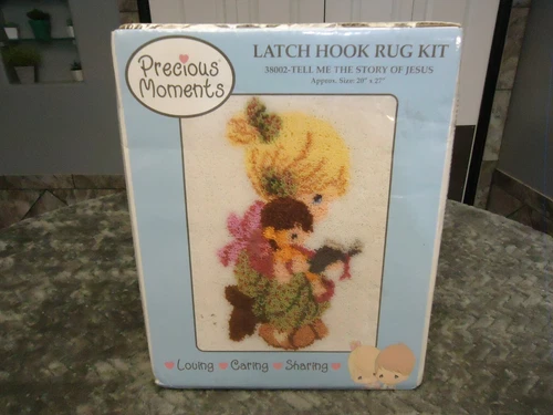 MCG PRECIOUS MOMENTS LATCH HOOK KIT 20" X 27" TELL ME THE STORY OF JESUS 38002^