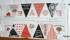 Be Mine Valentine Bunting Banner Panel by Riley Blake Designs btp