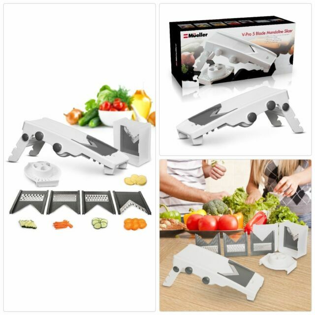 Mueller Austria VPro 5 Blade Adjustable Mandoline Slicer White/Grey