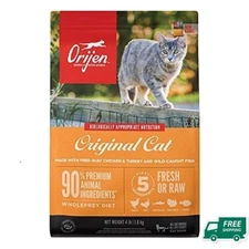 ORIJEN Original Cat Grain Free Dry Cat Food 12lb, Fast Deli
