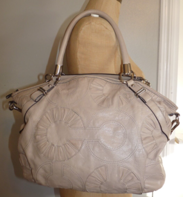 Coach Madison Embellished Leather Large Sophia in Putty #16343 