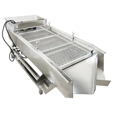 Full Stainless Steel Linear Vibrating Screen Upper 8mm Lower 6mm 110V
