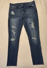 Juniors Size 11 Distressed Amethyst Skinny Jeans