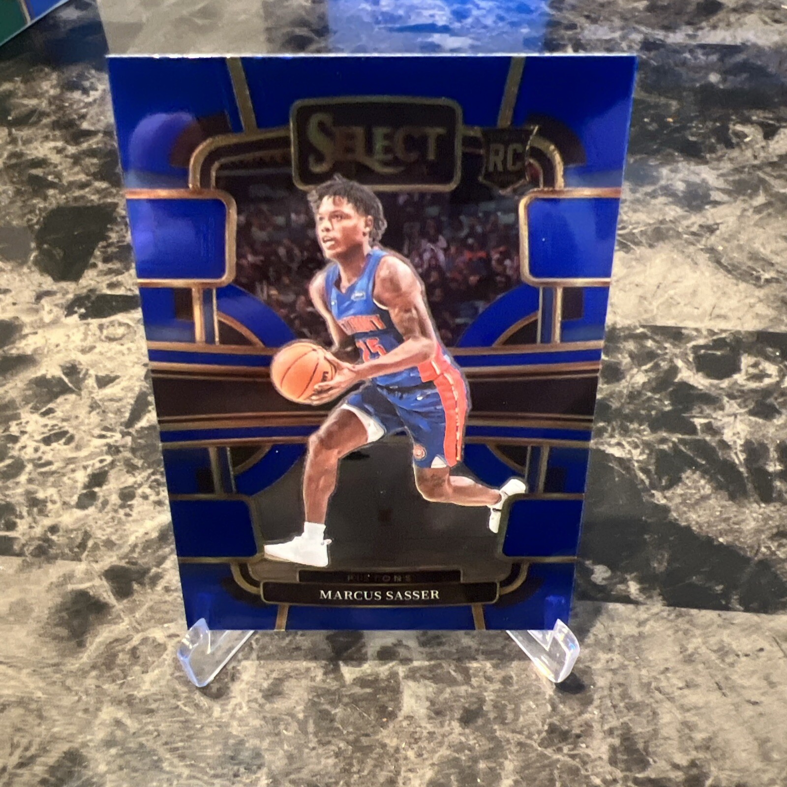 MARCUS SASSER RC 2023-24 Panini Select Blue Base #70 Pistons ROOKIE