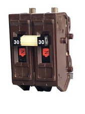 Wadsworth A230NI 30 Amp 2 Pole 2P Type A Metal Foot / Tabs Breaker A230