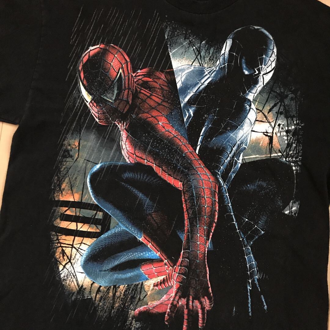 Spider Man 3 2007 T-Shirt XL Vintage Black Spider Man Rare