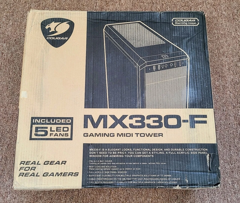 Cougar MX330-F MDT ATX windowed side panel Gaming Mid Tower Case - Image 2 of 4