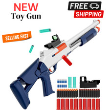 Safe Toy Gun Foam Blasters w/Ejecting Shell Soft Bullets 10 Shell 40 Bullet Kids