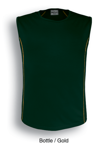 3PCX MENS SINGLET TANK 100% POLYESTER COOL DRY BREATHABLE PANEL LINE SPORTS TANK - Picture 8 of 18