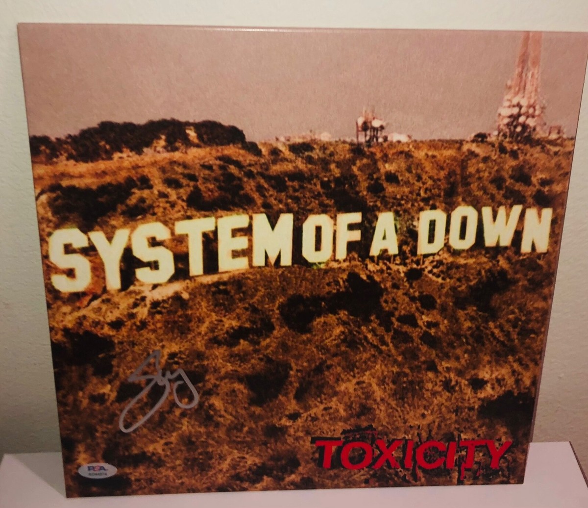 Serj Tankian System Of A Down Toxicity Signed Vinyl Record Album LP PSA  RARE B