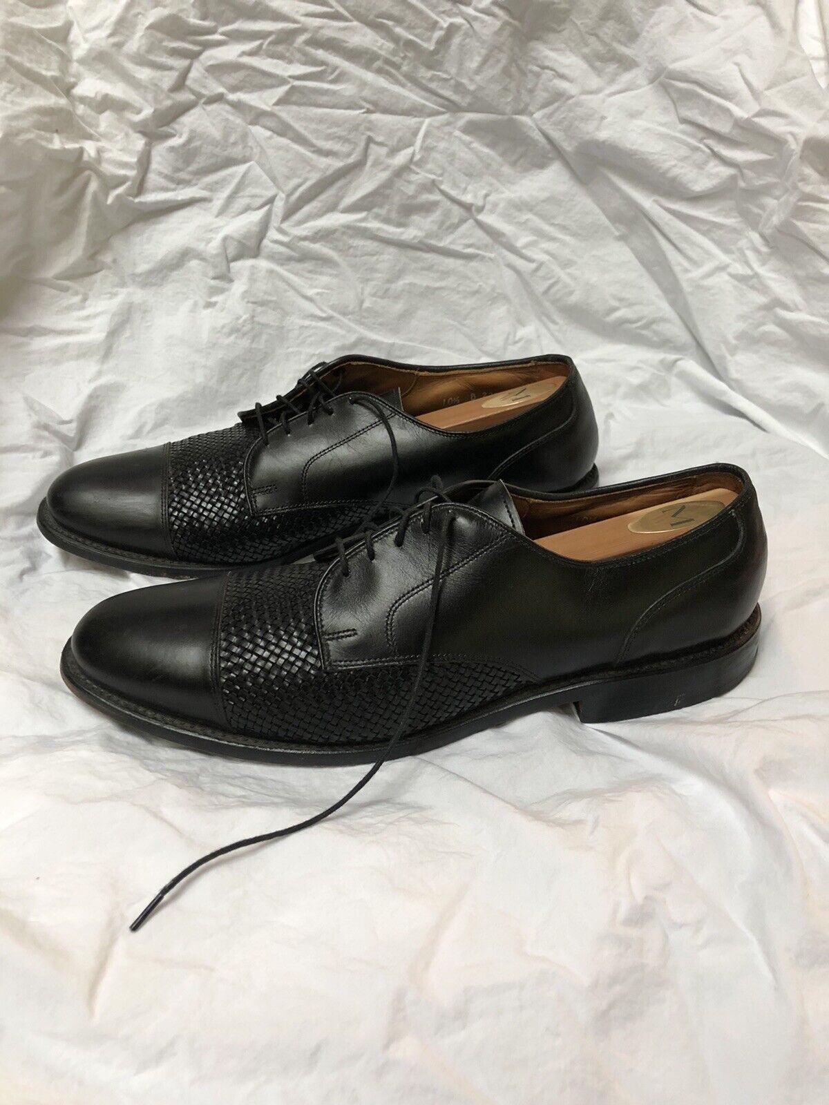 service ALLEN EDMONDS Men#039;s Lauderdale Black Sh Dress Leather Max 43% OFF Woven