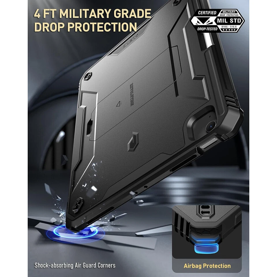 For iPad Air 13 2024/2025 /iPad Pro 12.9 (2022) Case Built in Screen Cover Black - Image 2 of 4