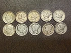 Nice lot 90% silver dimes - Roosevelt Mercury 1917 1923 1930 1934 1936 1945 1948