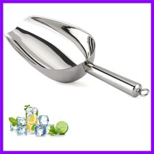 Ice Scoop Stainless Steel Ice Bucket Scoop Ice Maker Scoop Heavy Duty 8 Oz