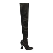 NIB LANVIN BLACK CUISSARDES TALON OVER THE KNEE BOOTS SIZE 37 $2390