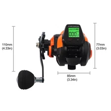 Fish Bite Alarm Baitcasting Reel With Depth Counting And USB Rechargeable