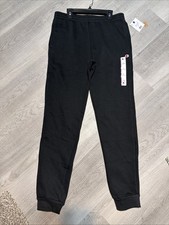 Champion Youth Fleece Joggers Solid Black Athletic Fit Youth XL 18/20
