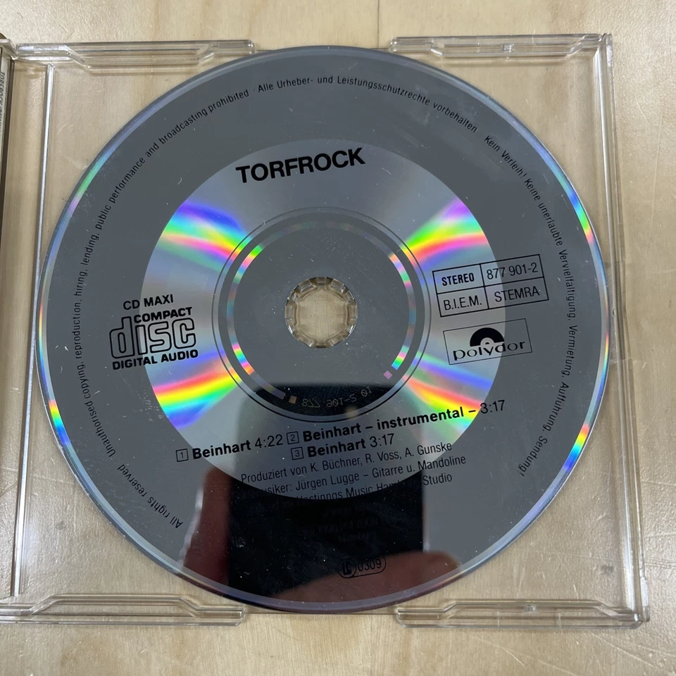 Torfrock Beinhart Titelsong aus dem Wernerfilm 1990 Polydor Maxi CD - Bild 3 von 4