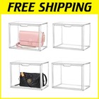 Versatile Acrylic Display Cases with Magnetic Attraction Lid - Storage Bin Set