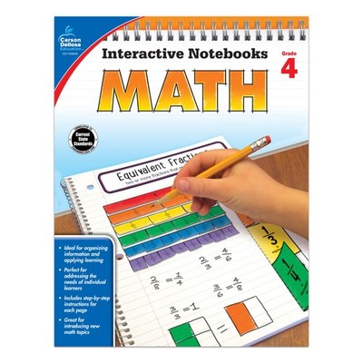 Carson Dellosa | Math Interactive Notebook | 4th Grade, 96pgs