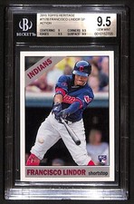 2015 Topps Heritage Action Variation Francisco Lindor #717 Rookie (RC) BGS 9.5