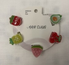 Hair Claw Clips 5PC Fruit