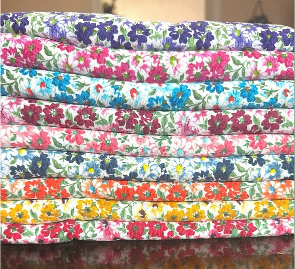 FLOWER PATCH Fat Quarters - 9 Pieces - Image 4 of 4