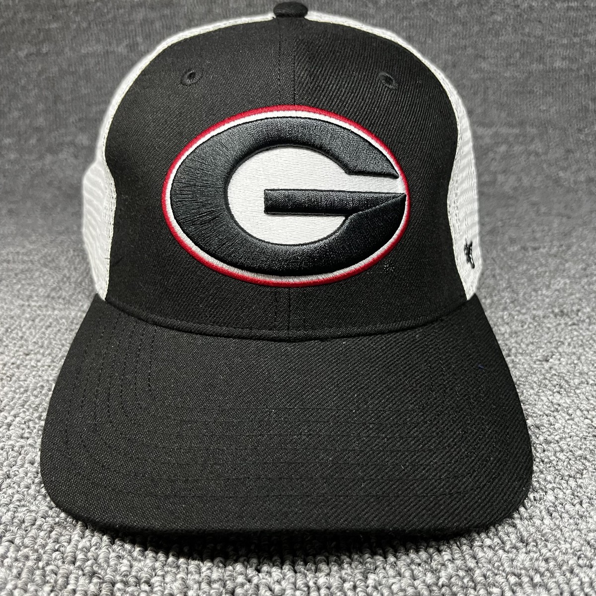 '47 Brand Georgia Bulldogs Trucker Snapback Hat Black White Mesh Cap