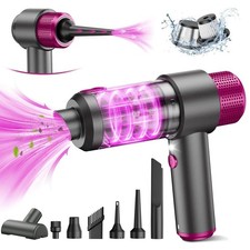 Portable Handheld Vacuum With 7 Nozzles Double Filtration Pure Copper Motor UK