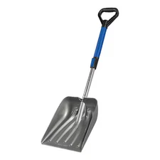 Snow Shovel, 11 1/2 In W X Plastic Blade, 17 In L Steel Handle, Scs4506pk
