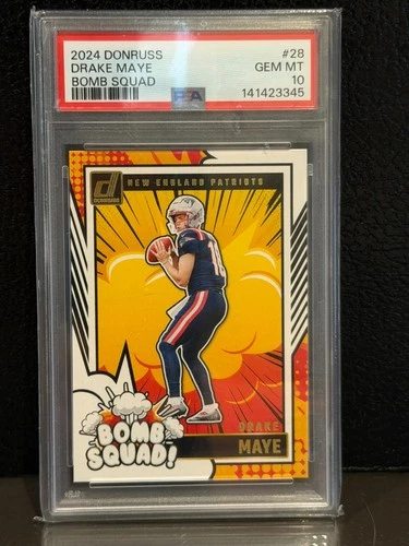 2024 Panini Donruss - Bomb Squad Drake Maye #28 (RC) PSA 10