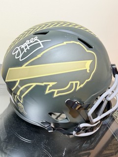 JIM KELLY Signed Buffalo Bills Speed Rep Salute to Service F/S Helmet