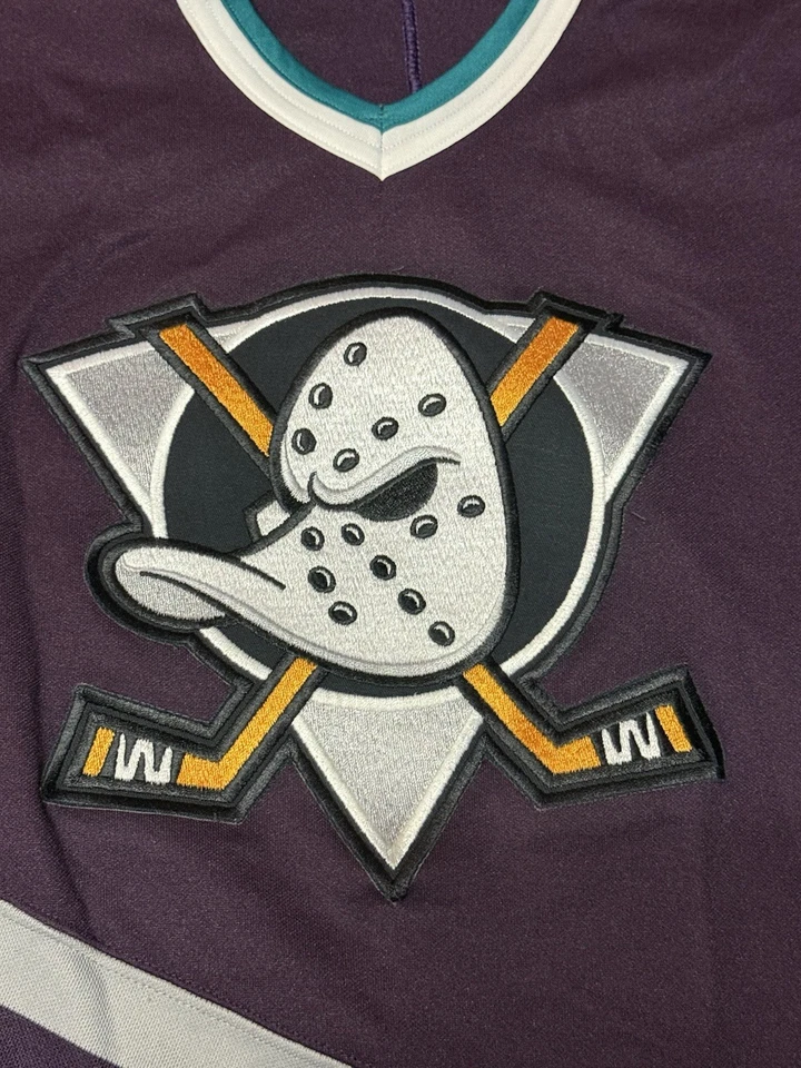 Camiseta deportiva vintage Anaheim Mighty Ducks CCM adulto talla XL NHL hockey para hombre años 90 Foto 2 de 4