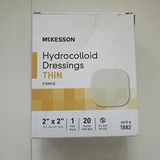 McKesson Hydrocolloid Dressing 2 x 2" Square Waterproof Film Backing 20 per Box