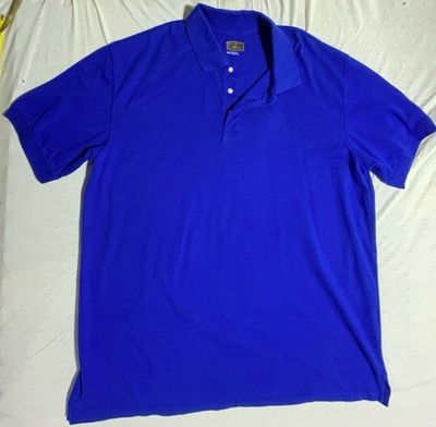 Foundry Supply Co 2XLT 35 Inches Long Short Sleeve Blue Cotton Polo