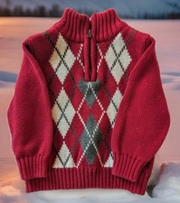 IZOD Toddler Boy's Argyle Long Sleeve Pullover Sweater - Size 18 Mos.