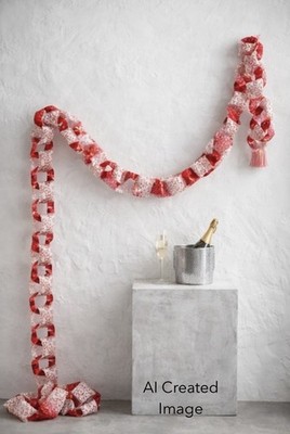 Handmade Pink Red Sequin Velvet Chain Garland Bachelorette Valentine w/ Add Ons