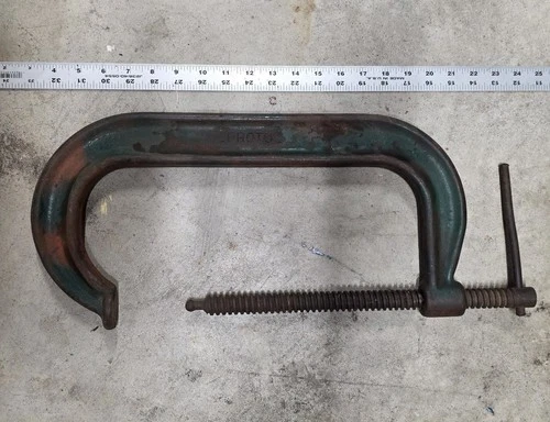 VINTAGE Proto 412 12" C Clamp Steel Made In USA