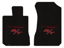 Lloyd Loop Front Mats for '70-71 Challenger w/Red on Black Challenger w/Red on B