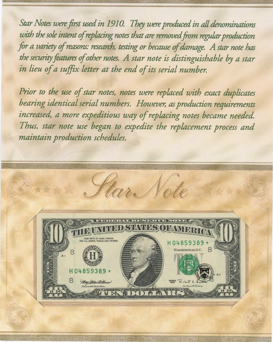 25+ US Federal Reserve Small Notes 1995 $10 for sale | Updated Oct