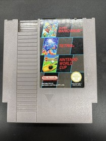 3 in 1 Super Mario Bros / Tetris / Nintendo World Cup NES Cartridge Only - PAL