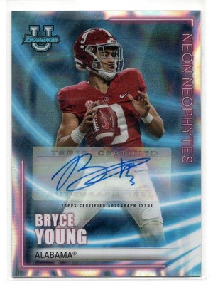 2022 Bowman's Best Uni Neon Neophytes Lava Refractor Bryce Young AUTO 27/50
