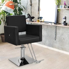 NNECW 360° Swivel Barber Chair with Adjustable Height for Hair Salon