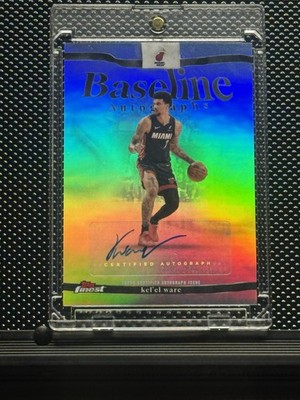 Kel el Ware Auto 25-26 Topps Finest Baseline Autographs Refractor RC Miami Heat