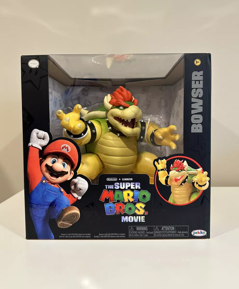 Super Mario Bros Movie Premium 7 Bowser Figure Fire Breathing NEW