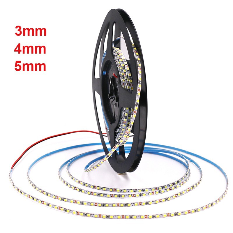 50m 12V 2835 Slim Small LED Strip 4mm 5mm IP20 120leds/M LED Strip  White/Warm White Natural white Red Green Blue