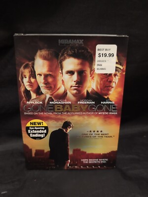 Gone Baby Gone DVD 2008 New Sealed Affleck Freeman Harris Extended Ending Cover