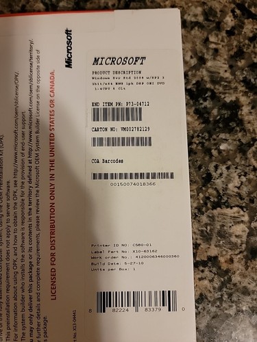 Microsoft Server 2008 Std With SP2 And 5 CALs - Picture 5 of 6